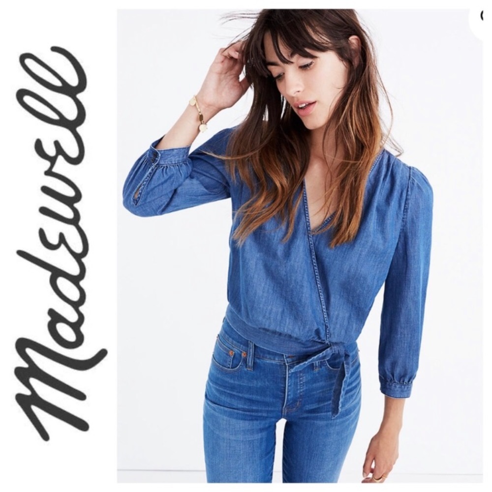 Madewell wrap shirt Like new!